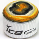 Zwart|Wit|Geel|Goud|Kameel Cakes Yarns 2x150gr