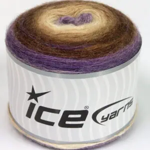 Bruin|Lila|Crème|Kameel Cakes Yarns 2x150gr