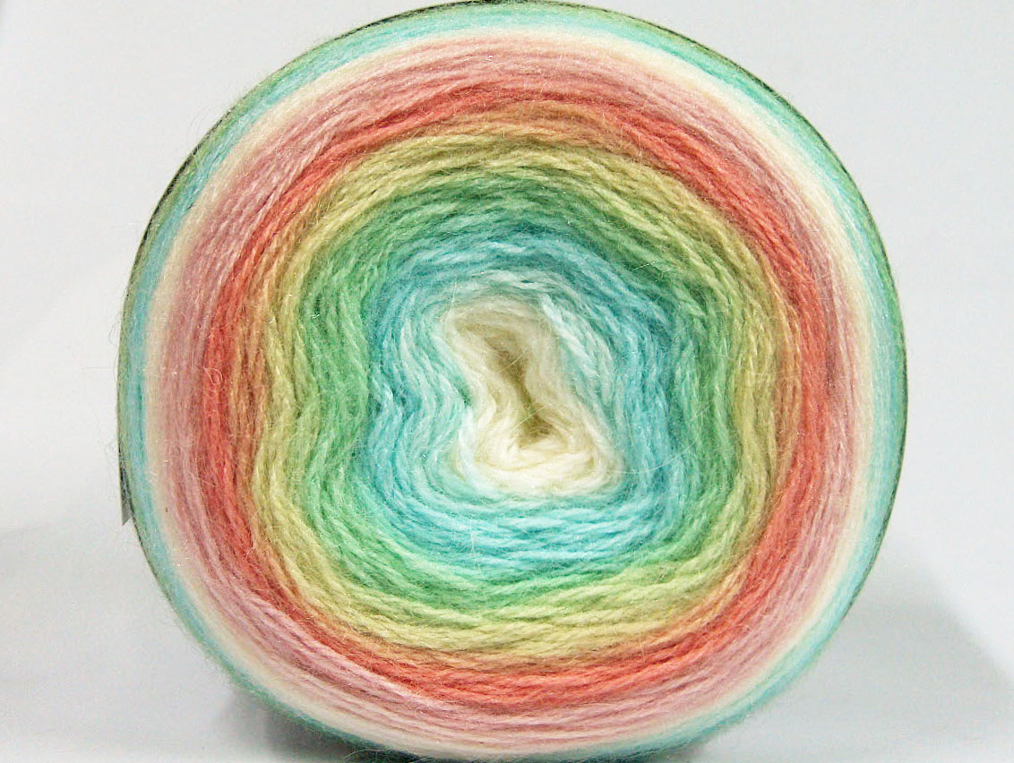 Roze|Wit|Turkoois|Groen Tinten|Zalm Cakes Yarns 2x150gr