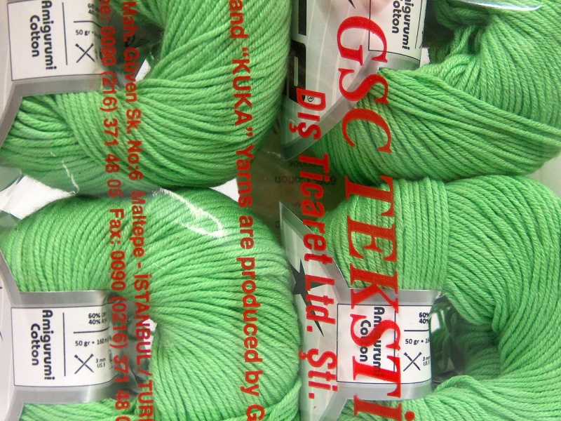 Licht Groen Amigurumi Yarns 4x50gr