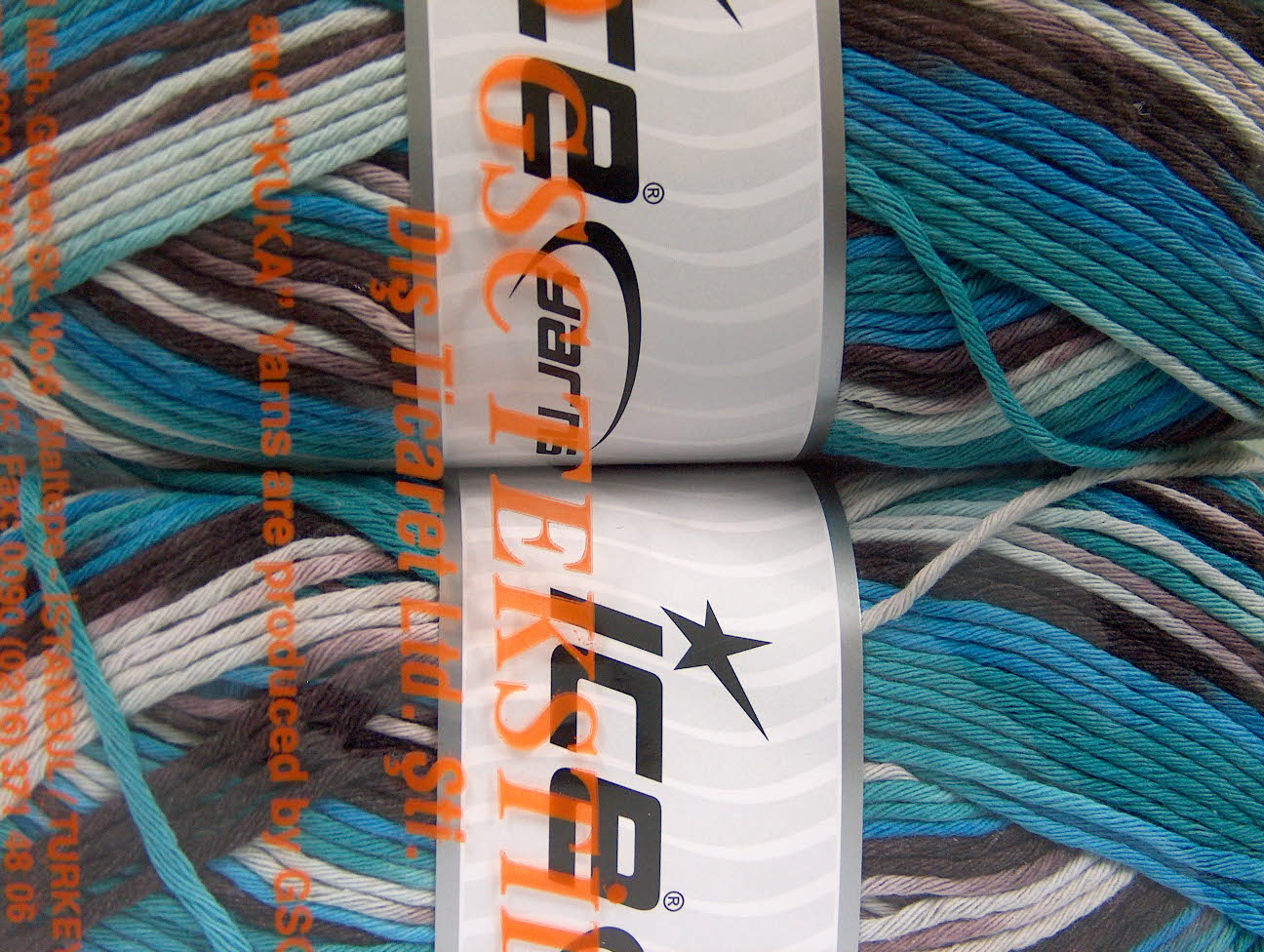 Blauw|Wit|Turkoois|Kastanjebruin Lente Zomer Garens 2x200gr