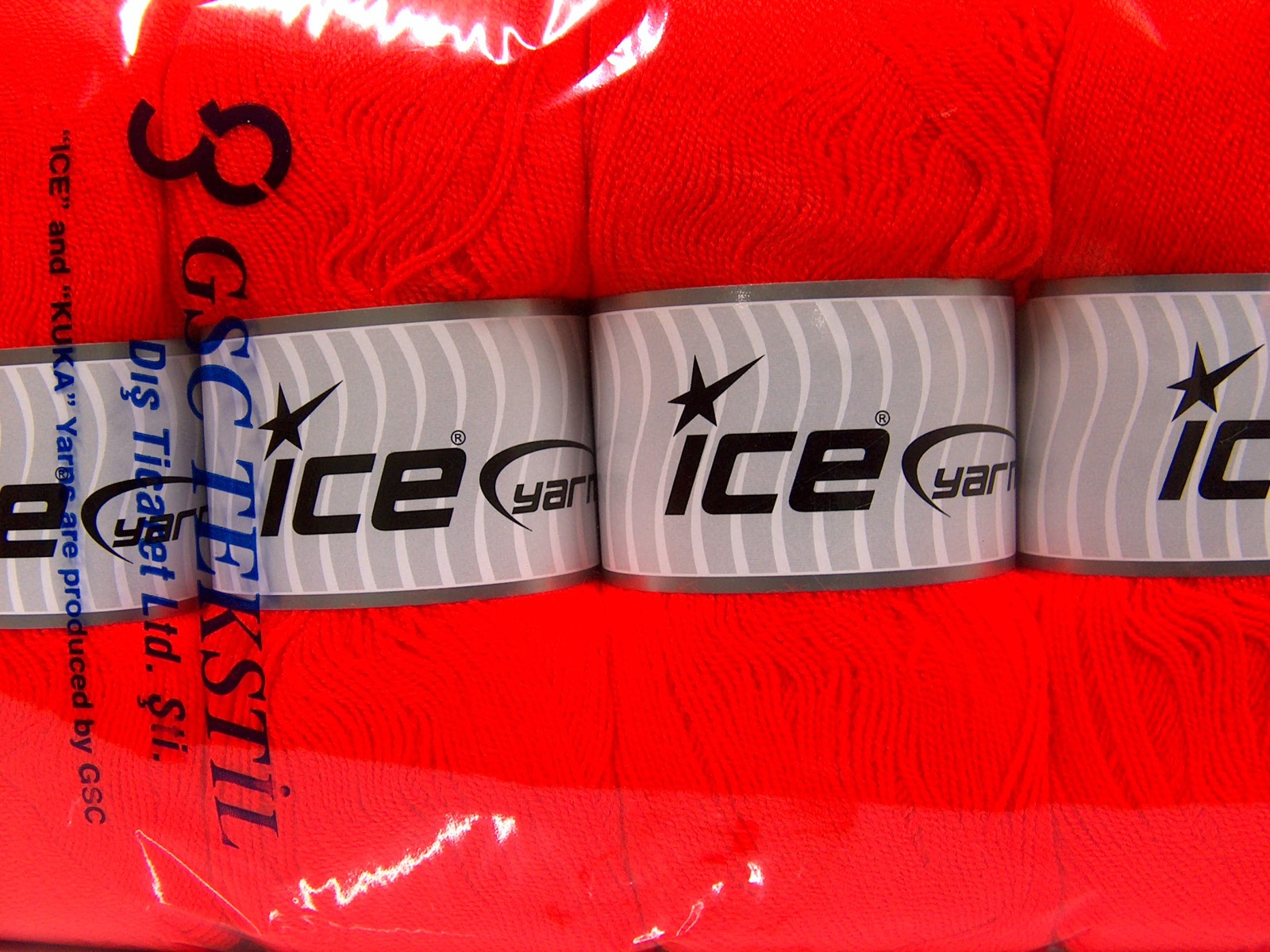 Neon rood Basic – Plain Yarns 4x100gr