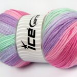 Lila tinten|Roze tinten|Mint Groen Baby Garens 4x100gr