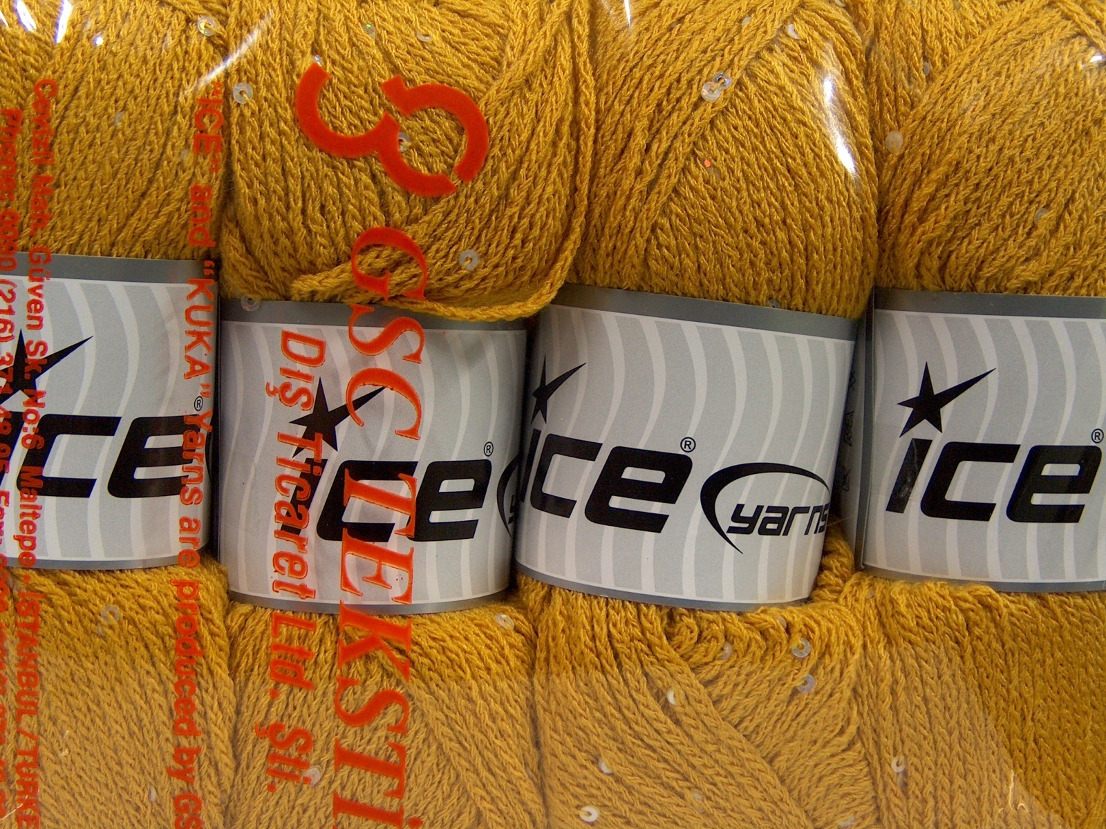 Goud Boucle – Paillette – PomPom Yarns 4x100gr