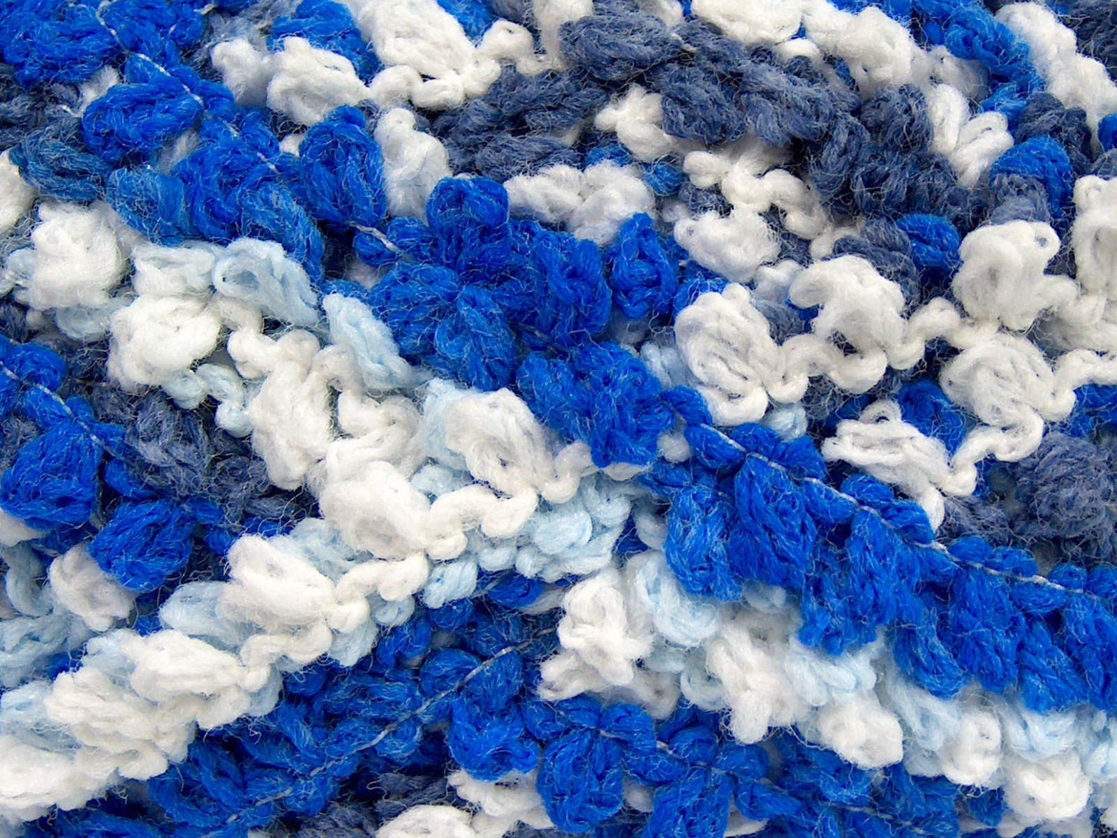 Wit|Blauw Tinten Boucle – Paillette – PomPom Yarns 4x100gr