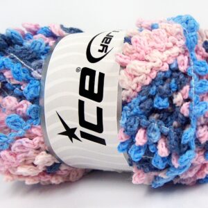 Roze tinten|Blauw Tinten Boucle – Paillette – PomPom Yarns 4x100gr