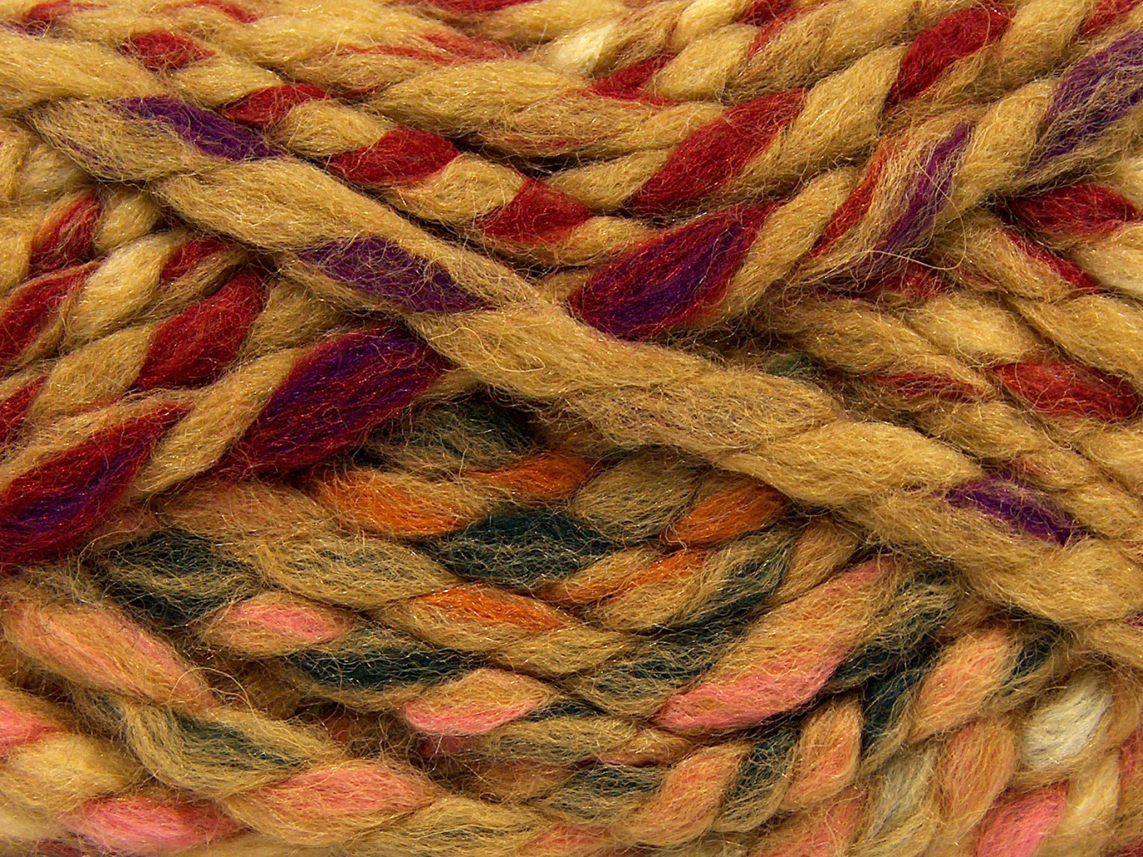 Roze|Rood|Crème|Donkergroen|Karamel Herfst Winter Garens 4x100gr