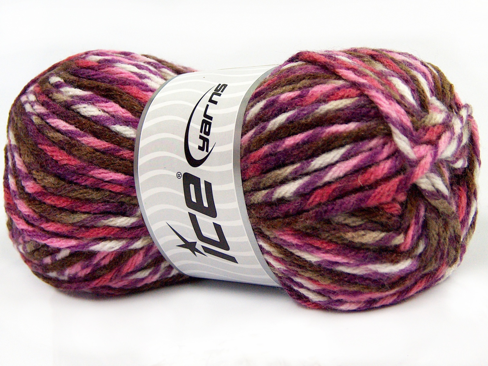 Bruin|Roze|Wit|Paars Closeout Yarns 4x100gr