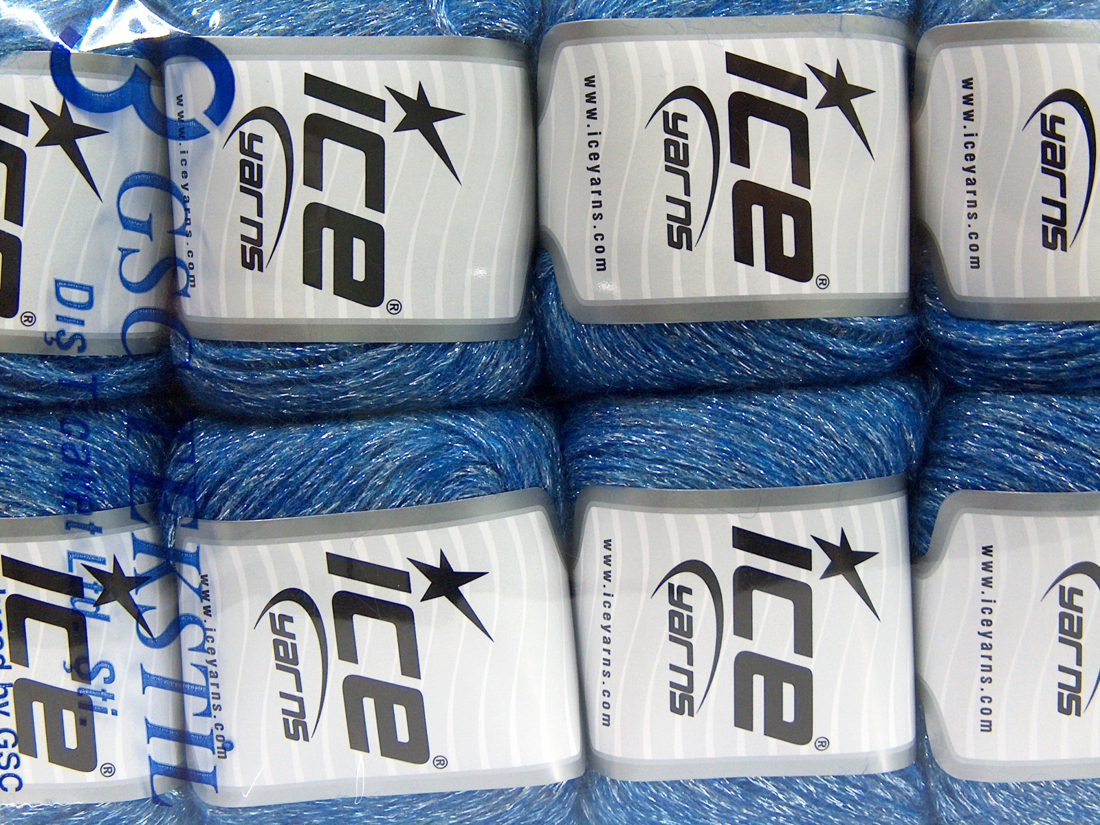 Blauw|Zilver Metallic Yarns 8x50gr