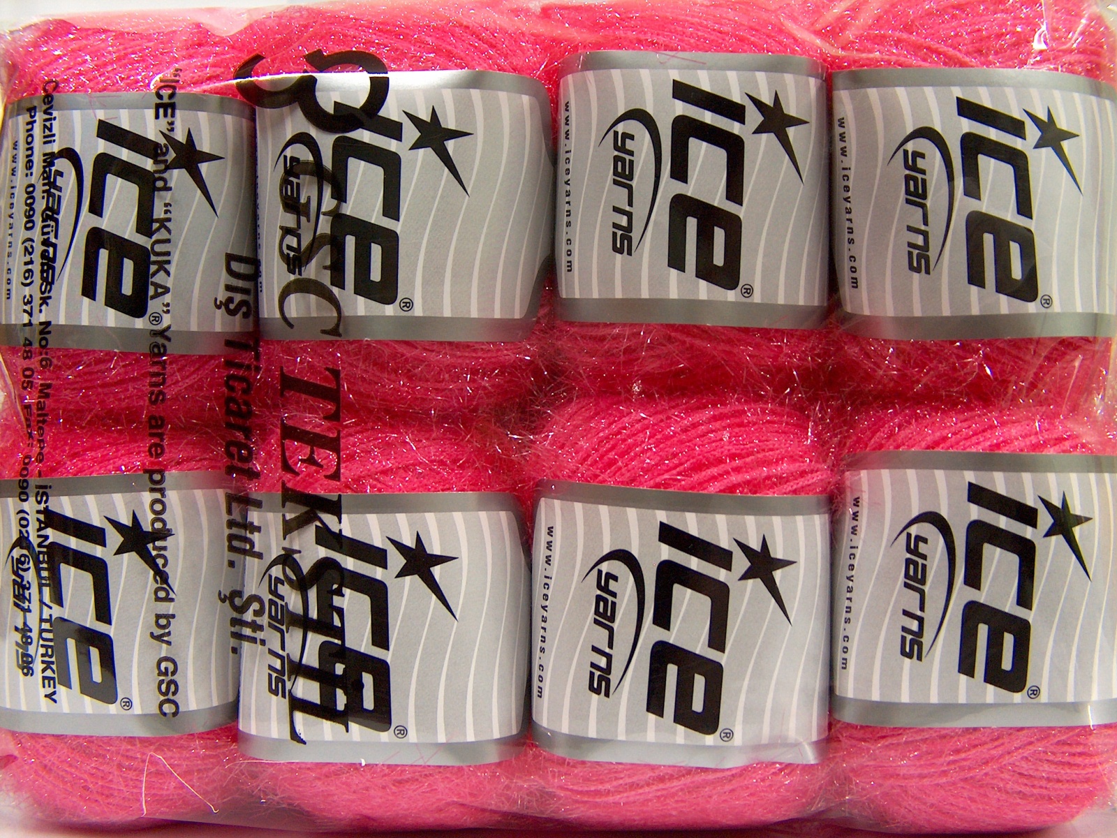 Donkerroze Metallic Yarns 8x50gr