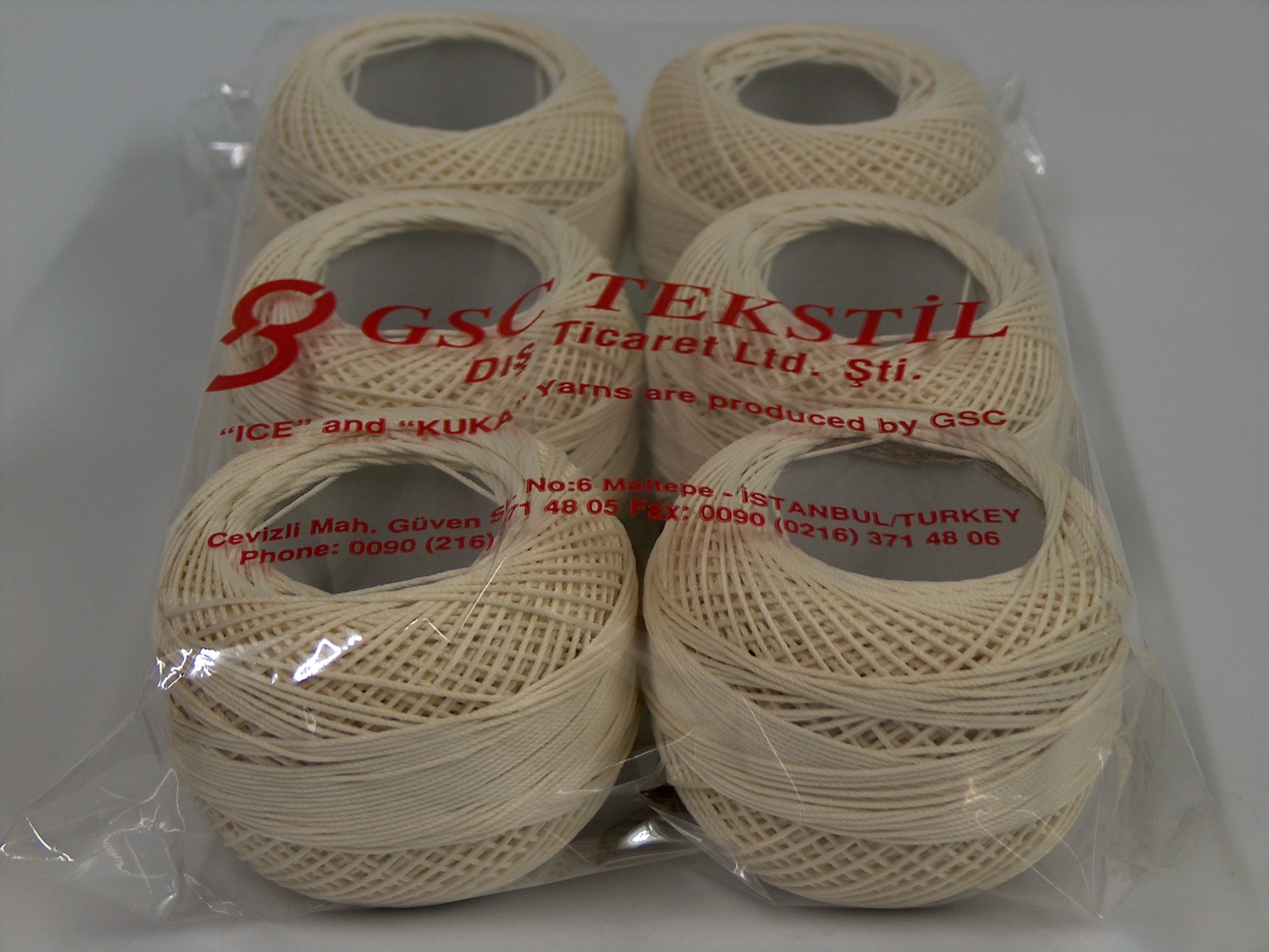 Crème Crochet Embroidery NeedleCraft HandCraft 6x50gr