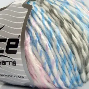 Roze|Blauw|Wit|Licht Grijs Baby Garens 8x50gr