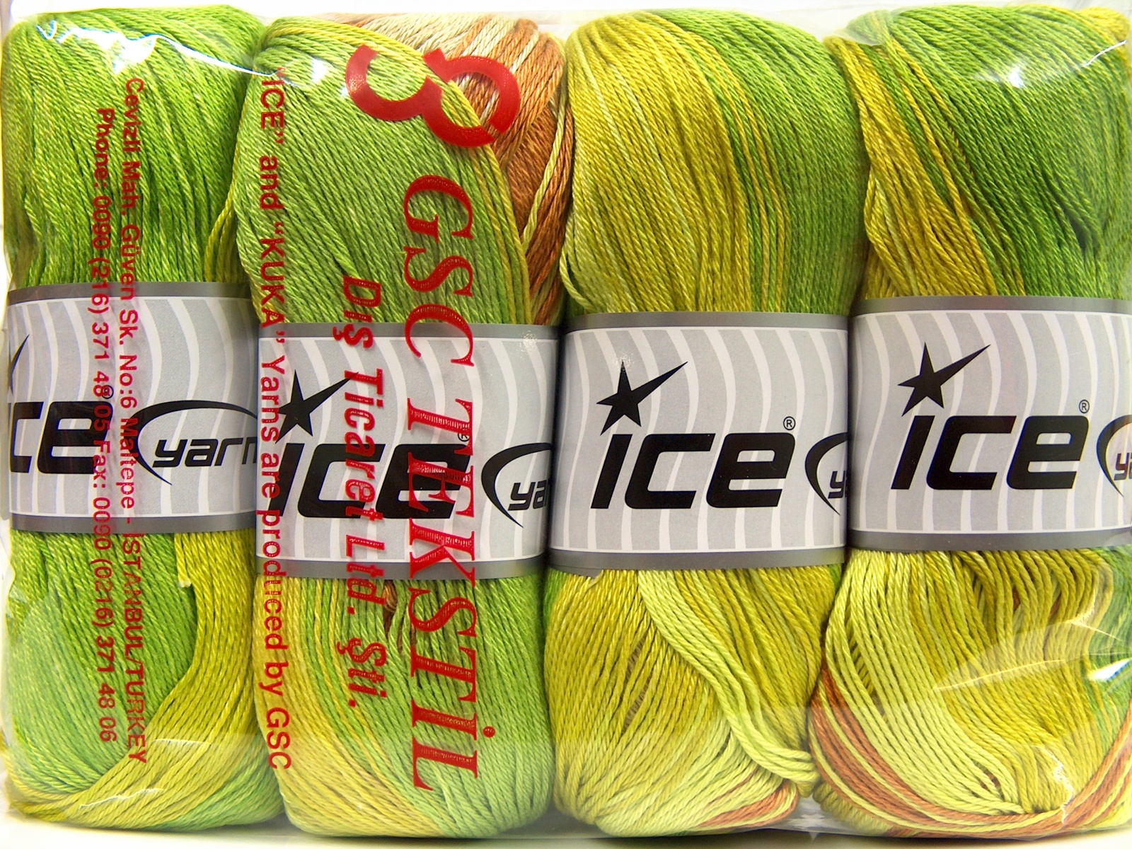 Groen Tinten|Karamel Lente Zomer Garens 4x100gr