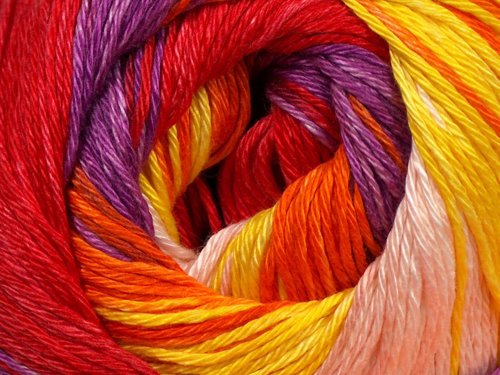 Paars|Rood|Oranje|Geel|Licht Roze Lente Zomer Garens 4x100gr