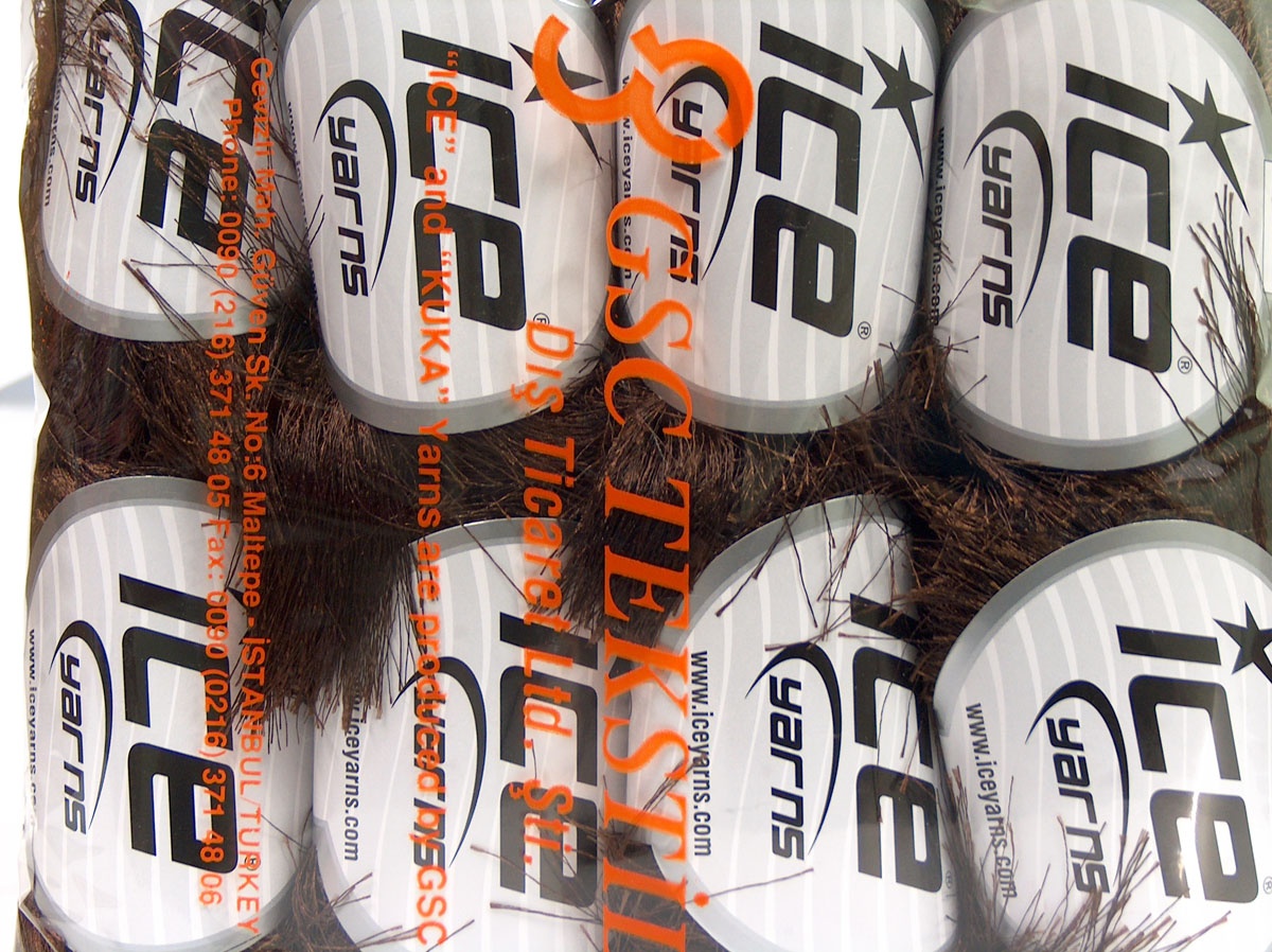 Koffiebruin Eyelash Yarns 8x50gr