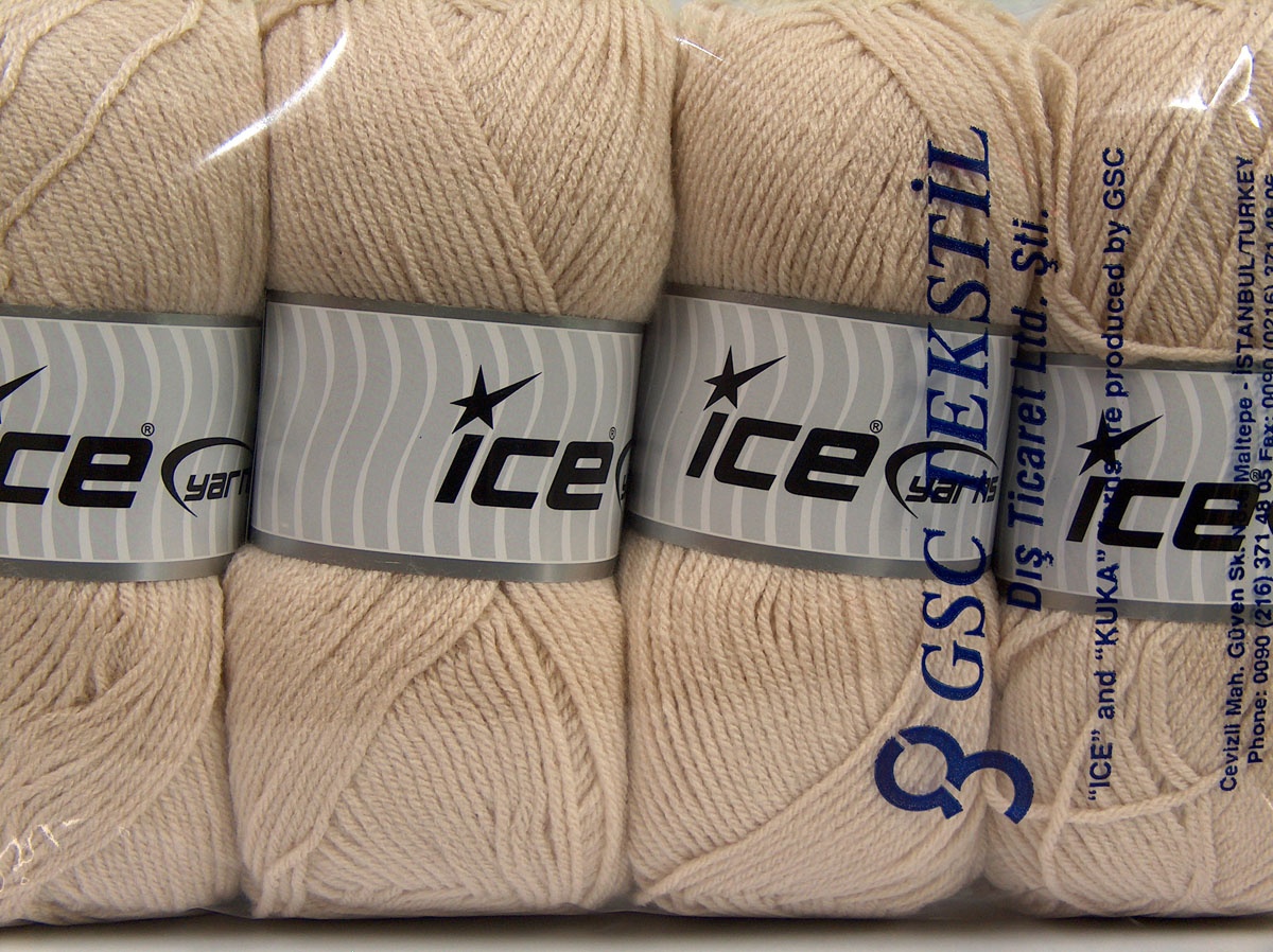 Licht Beige Basic – Plain Yarns 4x100gr