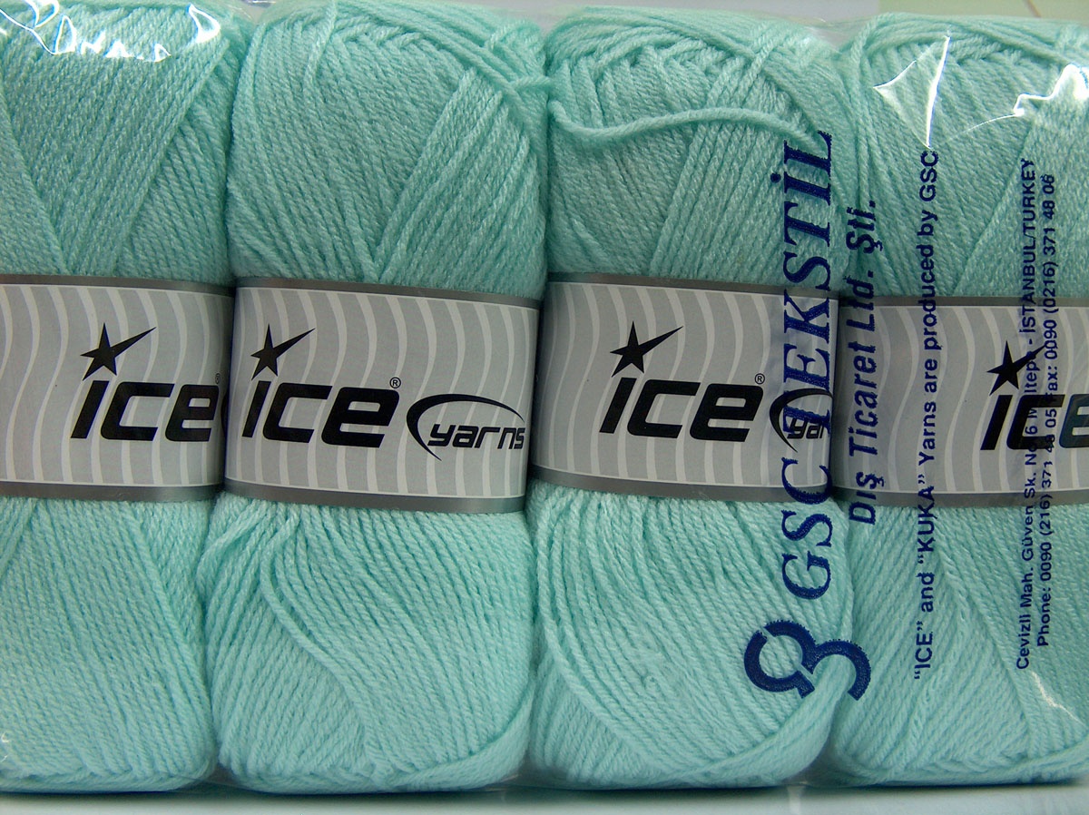 Licht Mintgroen Basic – Plain Yarns 4x100gr