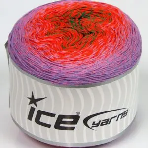 Groen|Lila|Oranje|Licht Roze Cakes Yarns 1xgr