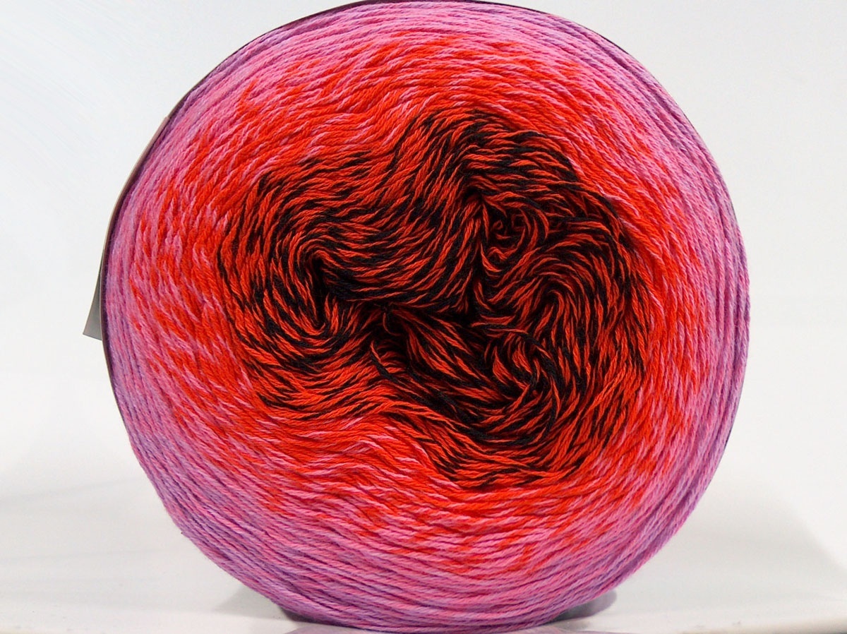 Zwart|Lila|Oranje|Licht Roze Cakes Yarns 1xgr