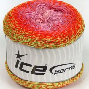 Oranje|Licht Groen|Roze tinten Cakes Yarns 1xgr