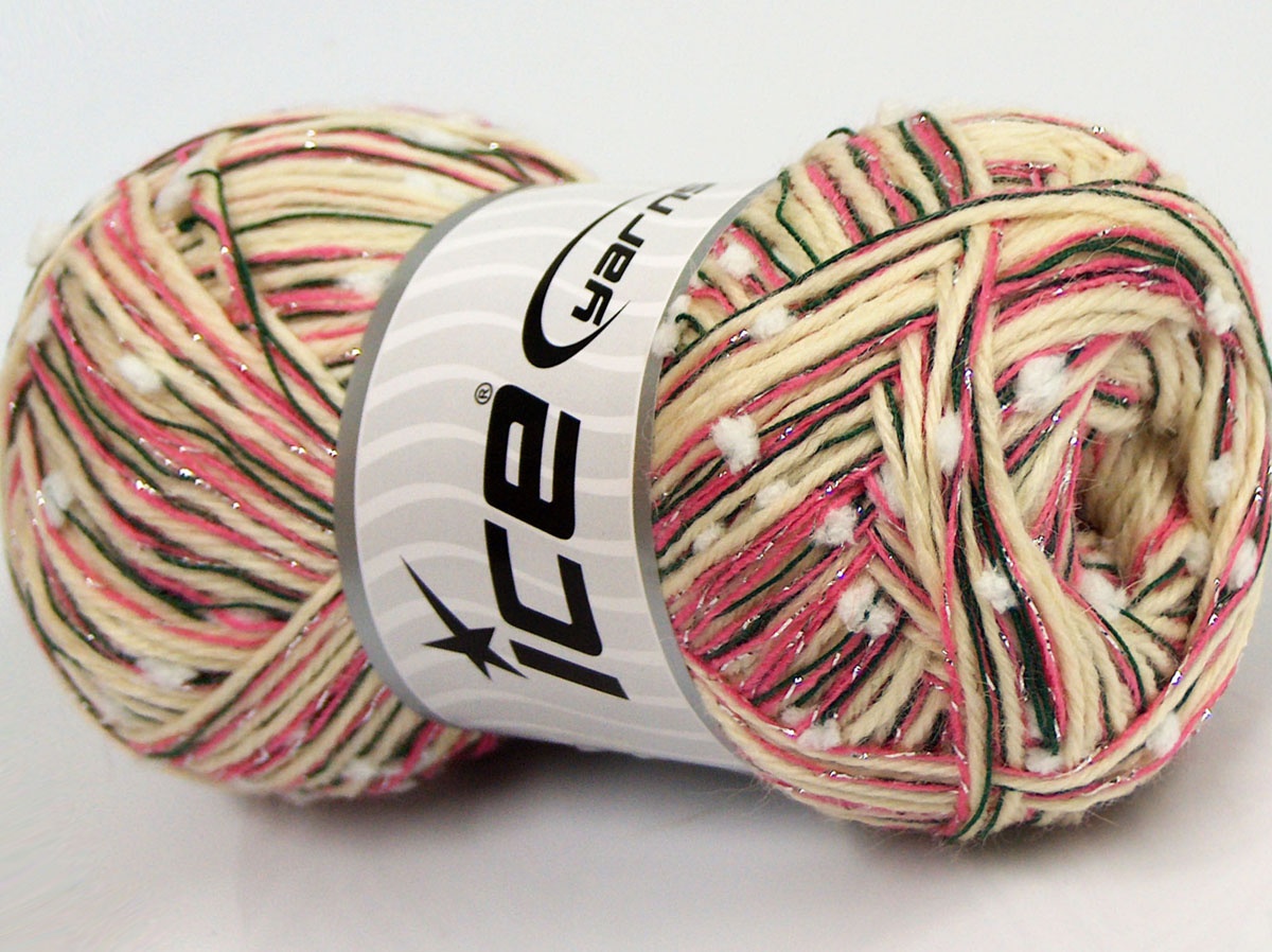 Roze|Wit|Crème|Jungle Groen Closeout Yarns 4x100gr