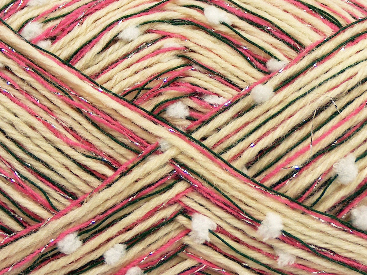 Roze|Wit|Crème|Jungle Groen Closeout Yarns 4x100gr