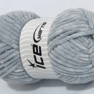 Licht Grijs Chenille Yarns 4x100gr