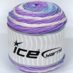 Wit|Paars|Lila Cakes Yarns 3x100gr