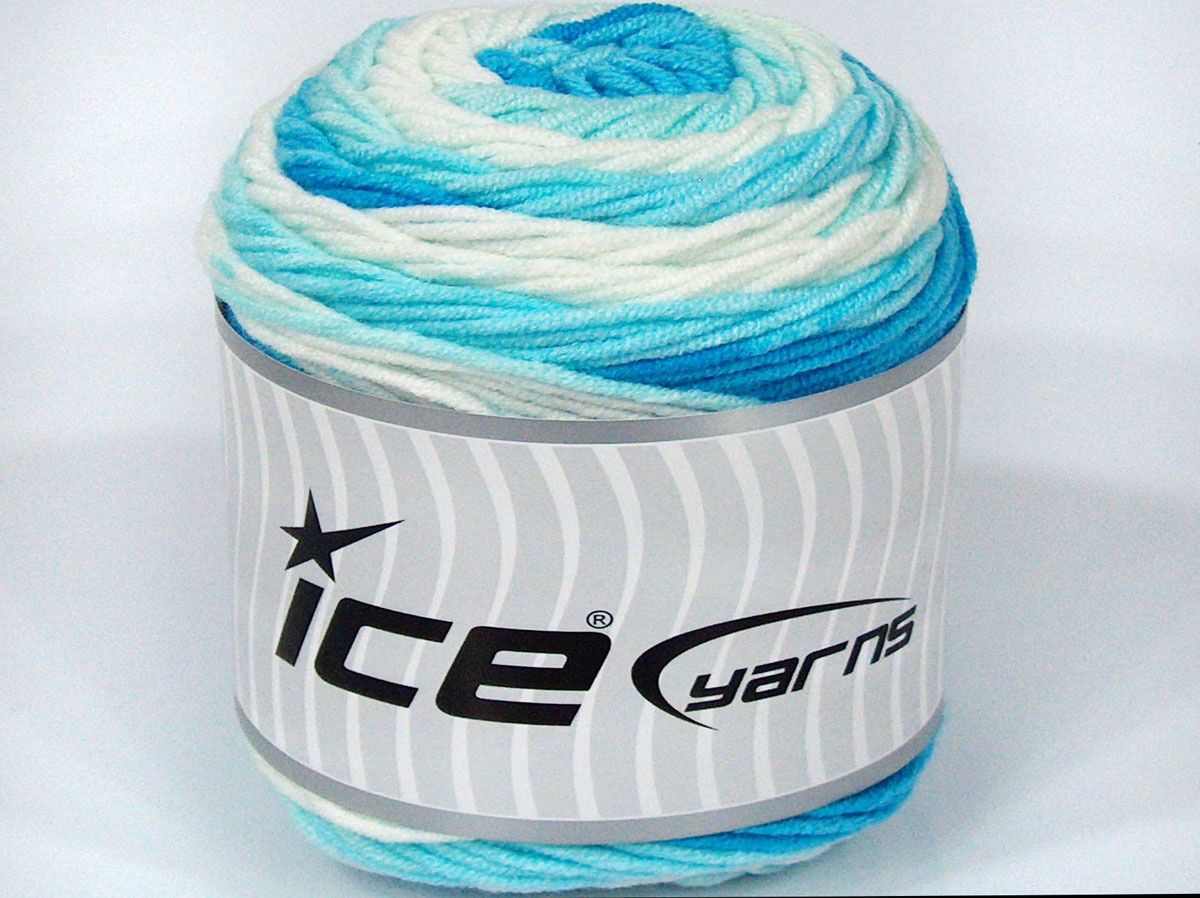 Wit|Mint Groen|Baby Blauw Cakes Yarns 3x100gr