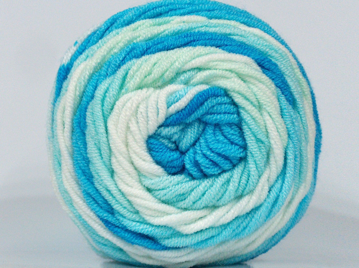 Wit|Mint Groen|Baby Blauw Cakes Yarns 3x100gr