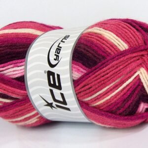 Crème|Bordeaux|Roze tinten Baby Garens 4x100gr