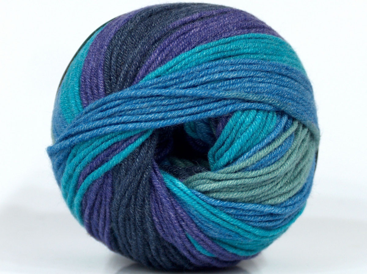 Groen|Turkoois|Paarse tinten|Jeans Blauw Lente Zomer Garens 8x50gr