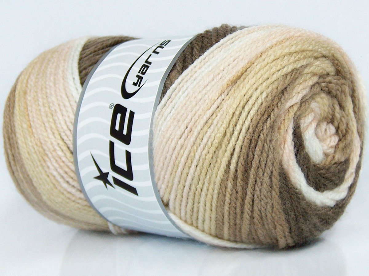 Bruin Tinten|Crème Tinten|Poederroze Zelfstrepende Garens 4x100gr