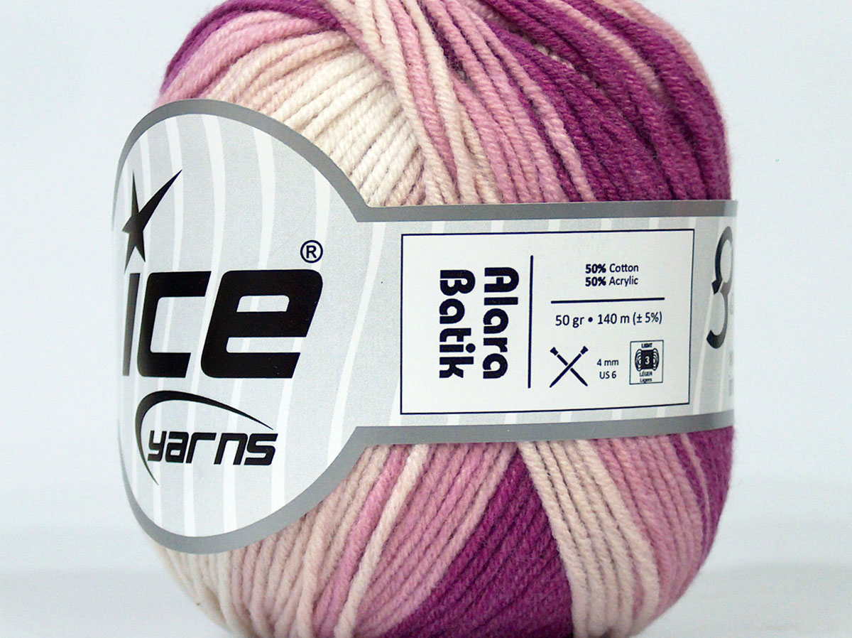 Wit|Roze tinten|Lavendel Lente Zomer Garens 8x50gr