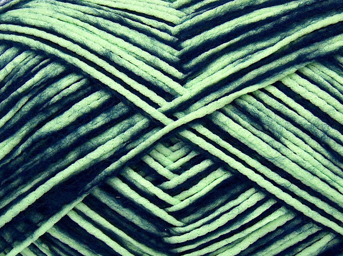 Marineblauw|Neon groen Closeout Yarns 4x100gr