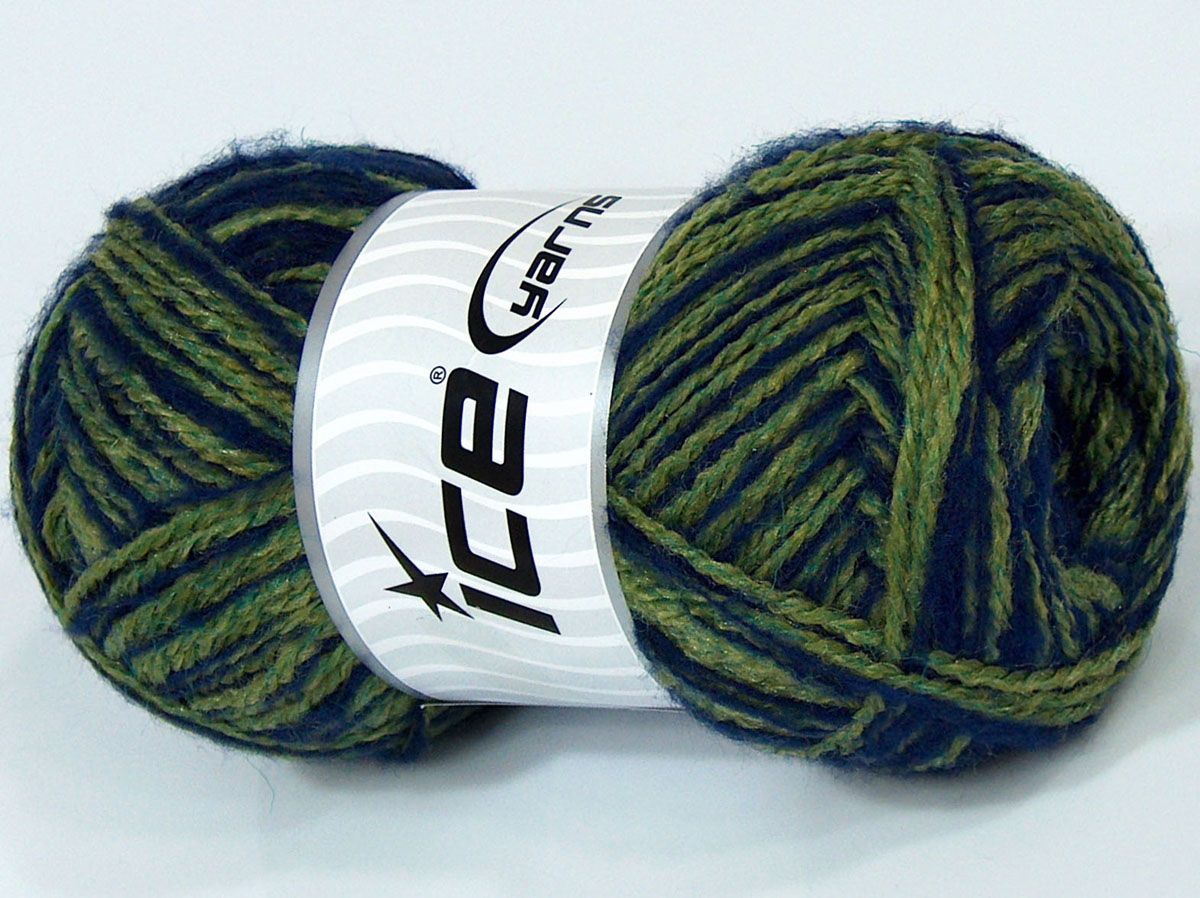 Groen|Marineblauw Closeout Yarns 4x100gr