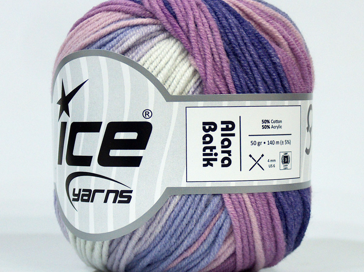 Wit|Lila tinten Lente Zomer Garens 8x50gr