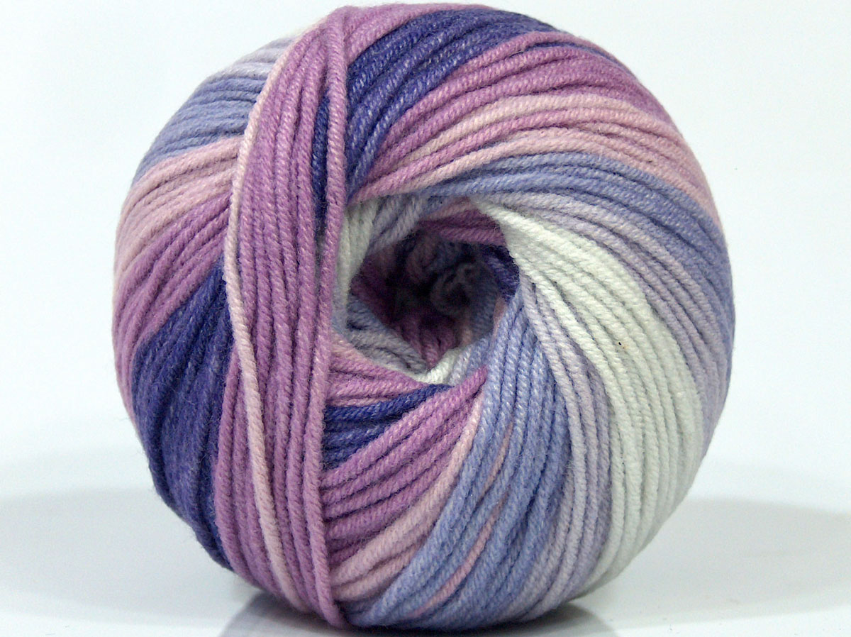 Wit|Lila tinten Lente Zomer Garens 8x50gr