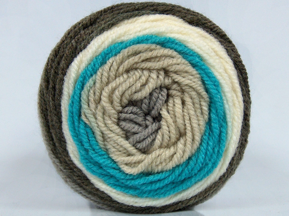 Crème|Turkoois|Khaki|Beige|Licht Camel Cakes Yarns 3x100gr