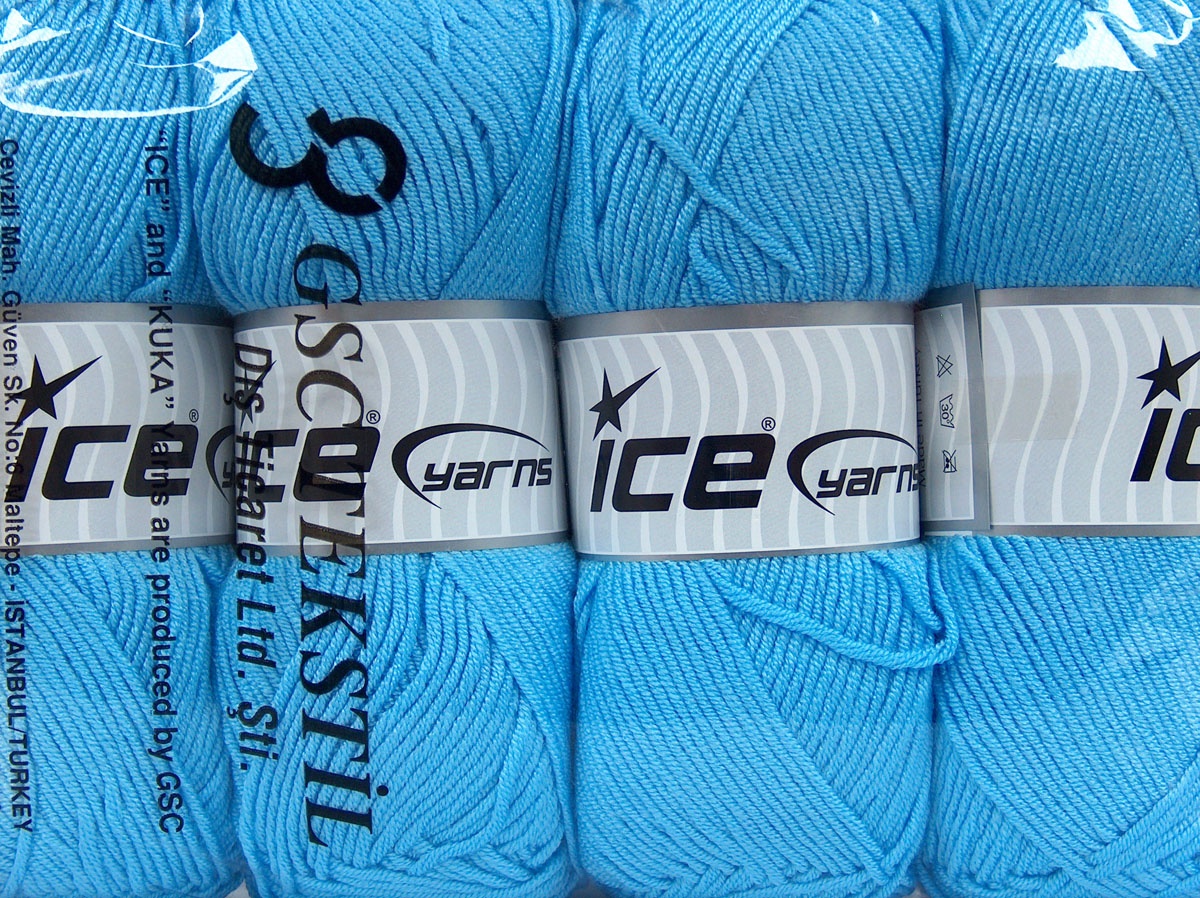 Lichtblauw Baby Garens 4x100gr