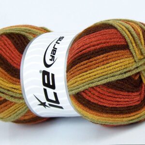 Bruin|Goud|Groen Tinten|Koper Baby Garens 4x100gr