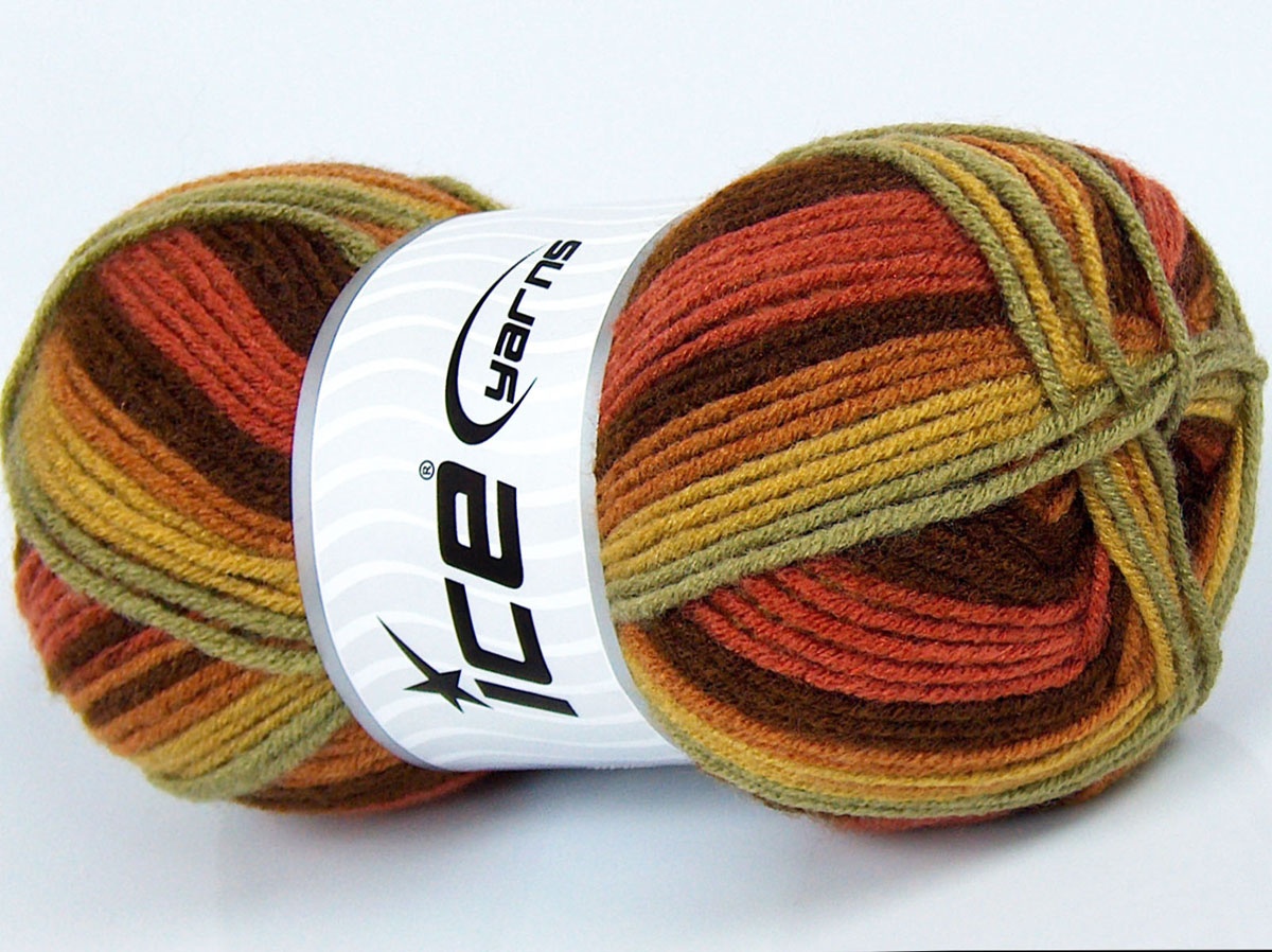 Bruin|Goud|Groen Tinten|Koper Baby Garens 4x100gr