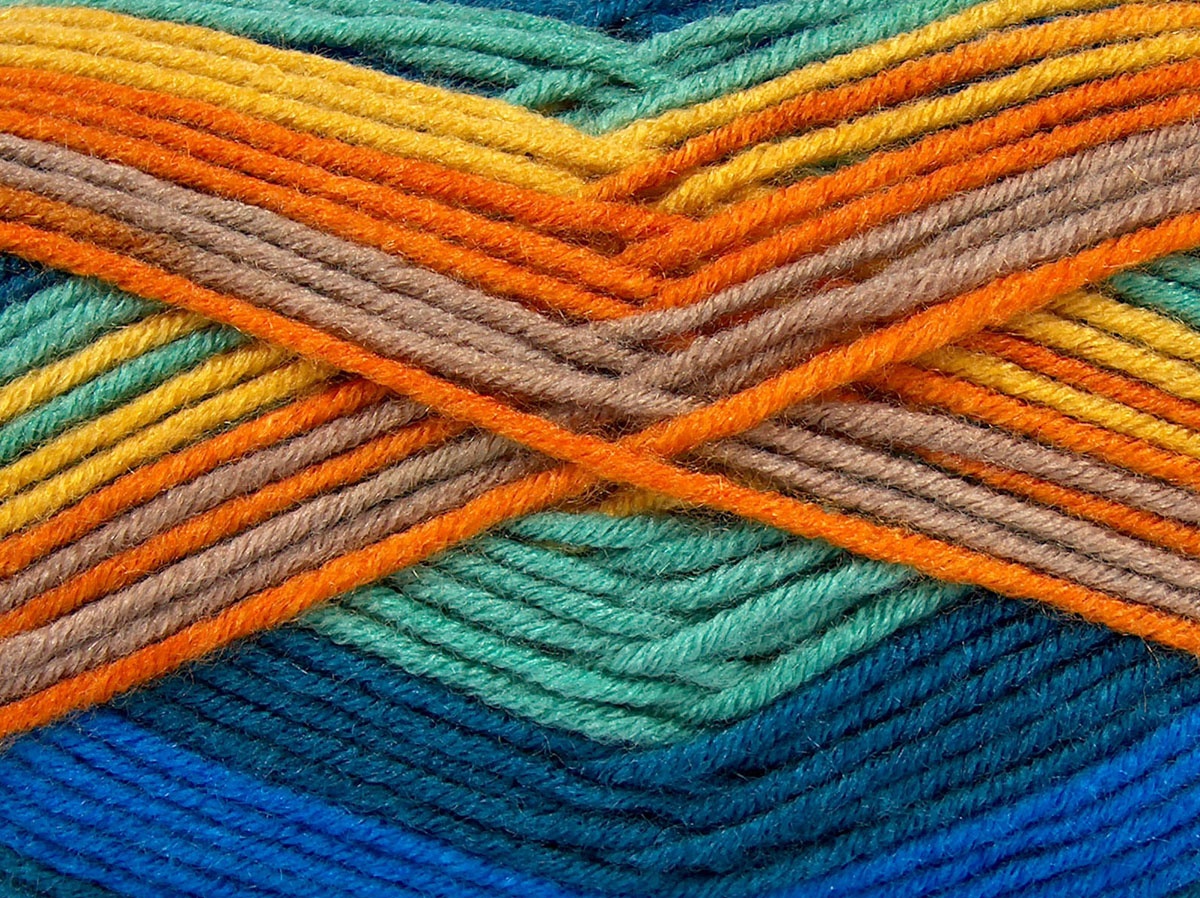 Groen|Kameel|Blauw Tinten|Goud Tinten Baby Garens 4x100gr