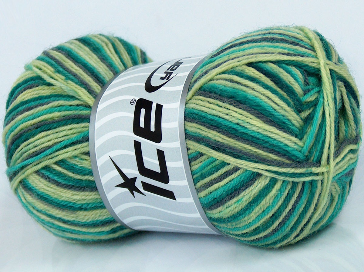 Grijs|Groen Tinten Sokkengarens 8x50gr