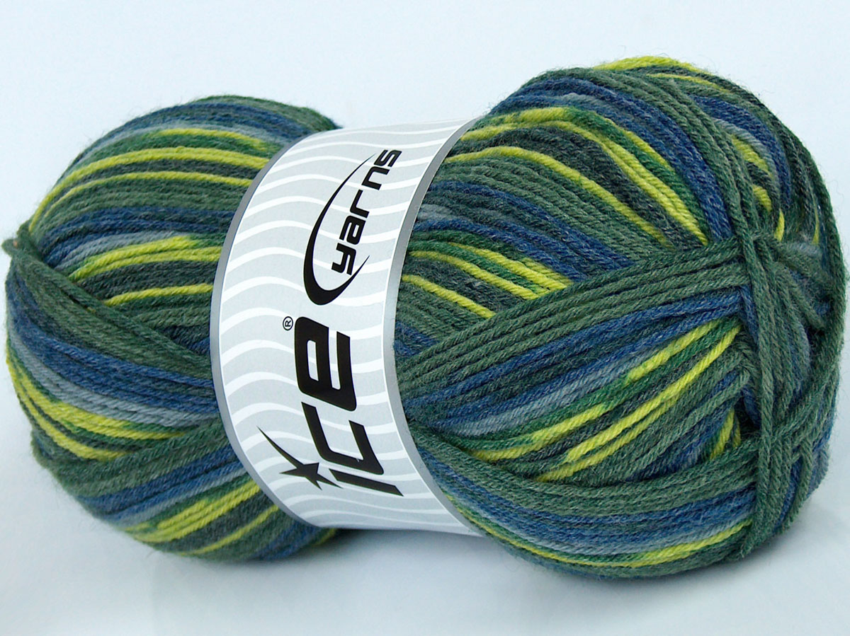 Licht Grijs|Groen Tinten|Jeans Blauw Sokkengarens 2x150gr