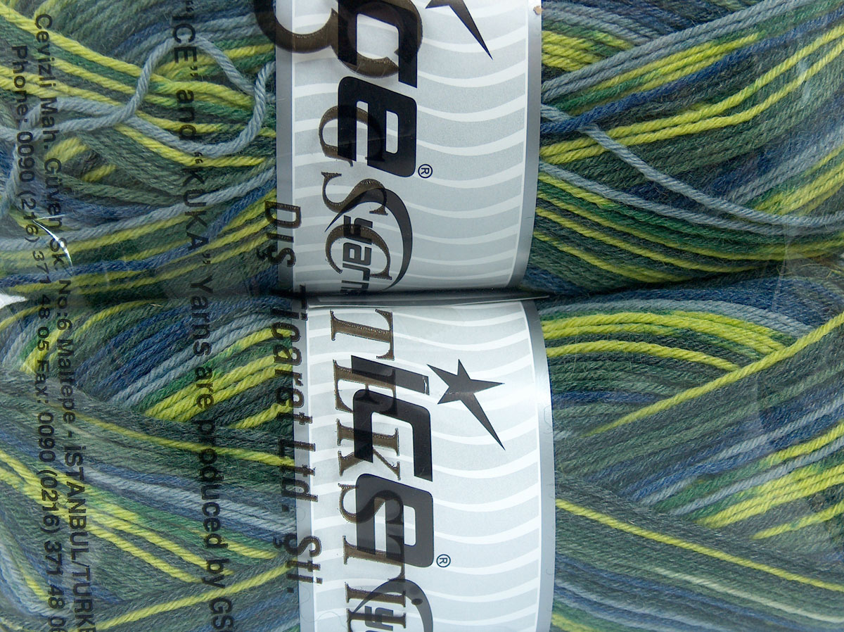 Licht Grijs|Groen Tinten|Jeans Blauw Sokkengarens 2x150gr