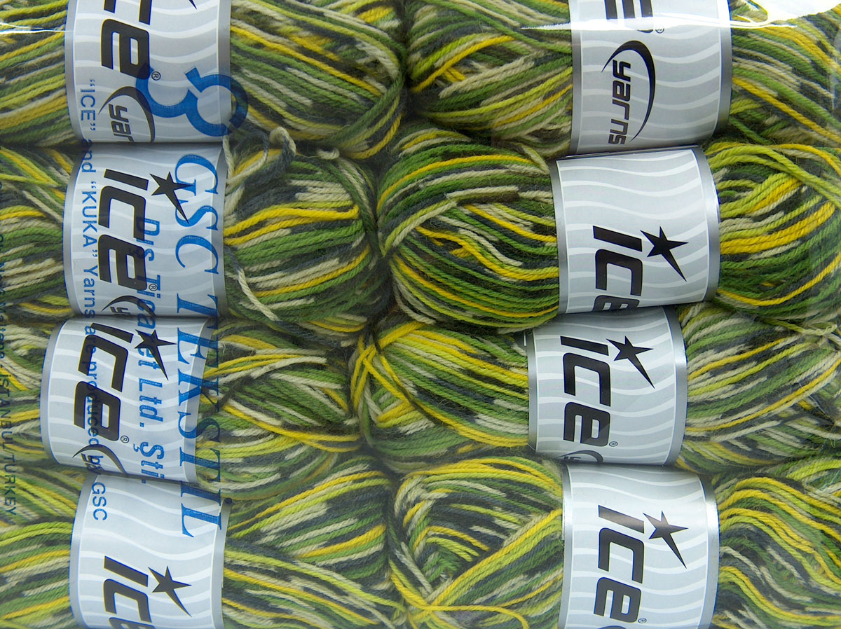 Zwart|Groen Tinten Closeout Yarns 8x50gr