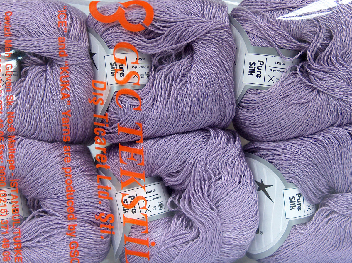 Licht Lila Luxe Premium 100% Zijde Garen 6x25gr