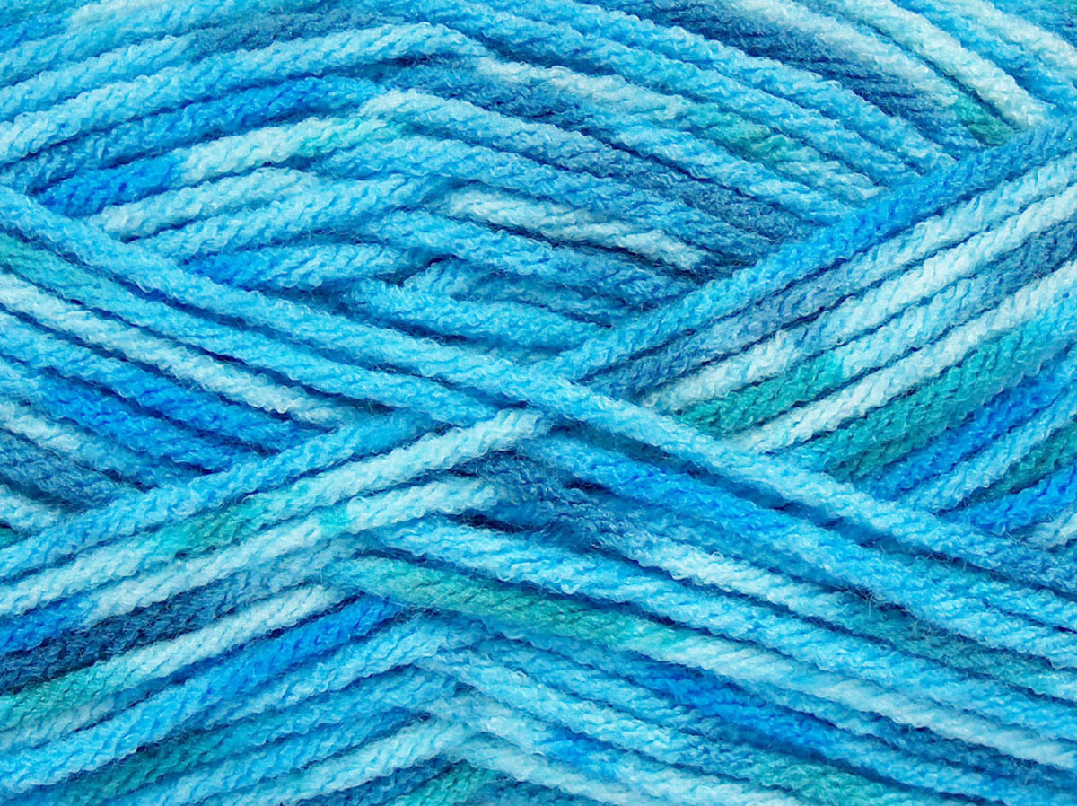 Licht Groen|Blauw Tinten Zelfstrepende Garens 4x100gr