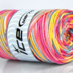 Roze|Oranje|Geel|Licht Grijs Crochet Embroidery NeedleCraft HandCraft 1xgr